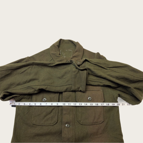 Olive Green Button Down Double Breasted “Shacket” Shirt/Jacket Largr - Picture 3 of 4